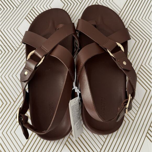 Old Navy Women’s Strappy O-Ring Sandals Brown Size 7 NWT - Picture 3 of 8